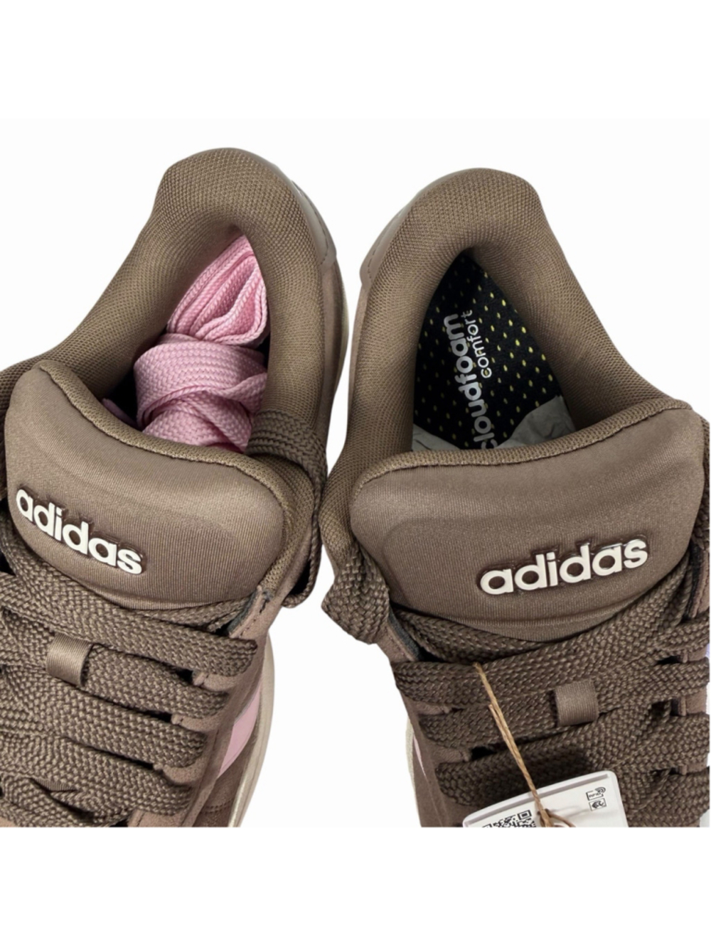 adidas Grand Court Alpha Brown with Pink Stripes Skater Shoe Women's Size. 8.5 - Picture 6 of 8